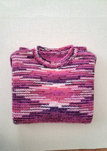 Kız Çocuk Renkli Batik Örgü Kazak - Görsel 8