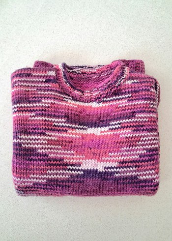 Kız Çocuk Renkli Batik Örgü Kazak - Görsel 7