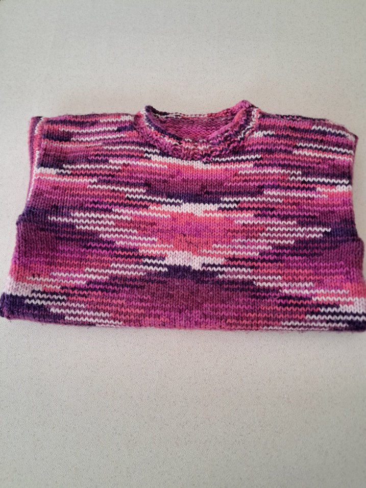 Kız Çocuk Renkli Batik Örgü Kazak - Görsel 5