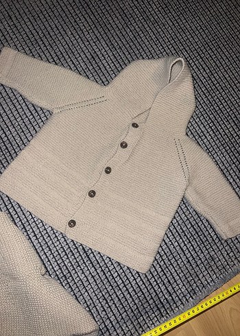 Bebek Erkek Örgü Kapüşonlu Takım - Görsel 3