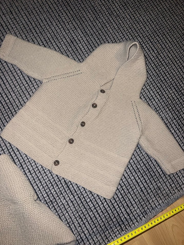 Bebek Erkek Örgü Kapüşonlu Takım - Görsel 3