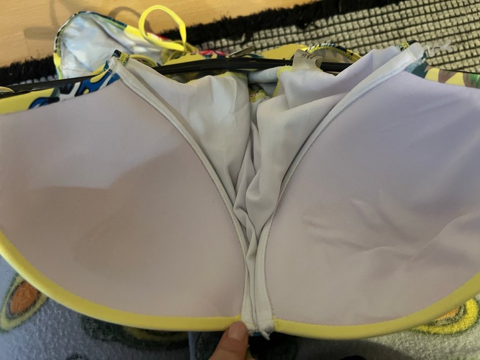 Çiçek Desenli Sarı Drapeli Mayo - Görsel 4