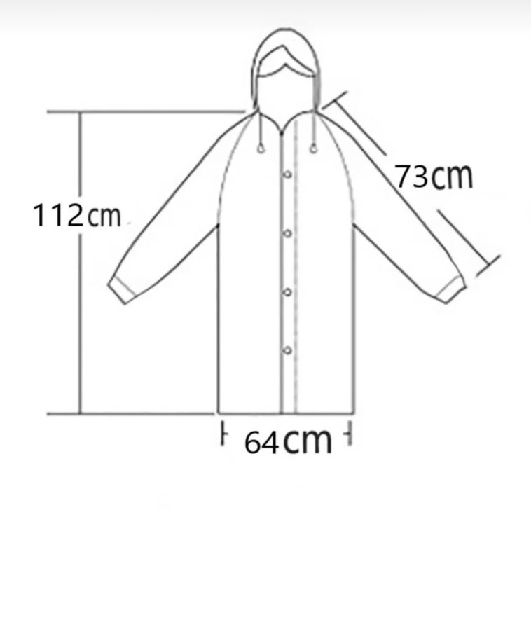 Standart Beden Pembe Kapüşonlu  Yağmurluk - Görsel 3