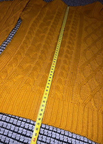 Bohem Tarz Sarı Kadın Kazak - Görsel 2