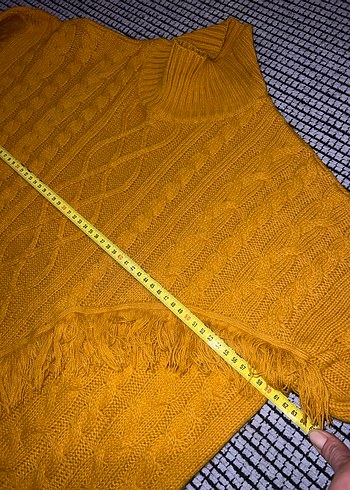 Bohem Tarz Sarı Kadın Kazak - Görsel 3