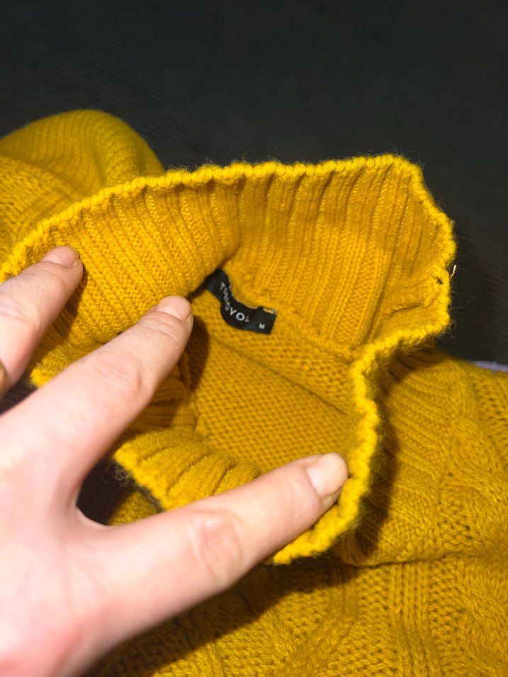 Bohem Tarz Sarı Kadın Kazak - Görsel 5