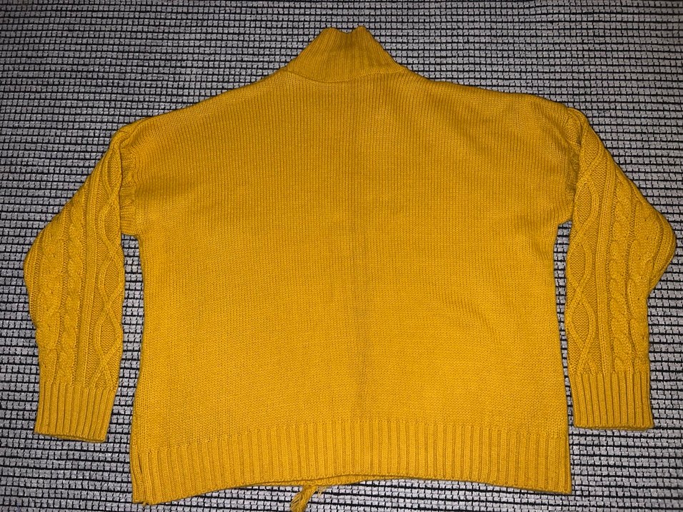 Bohem Tarz Sarı Kadın Kazak - Görsel 4