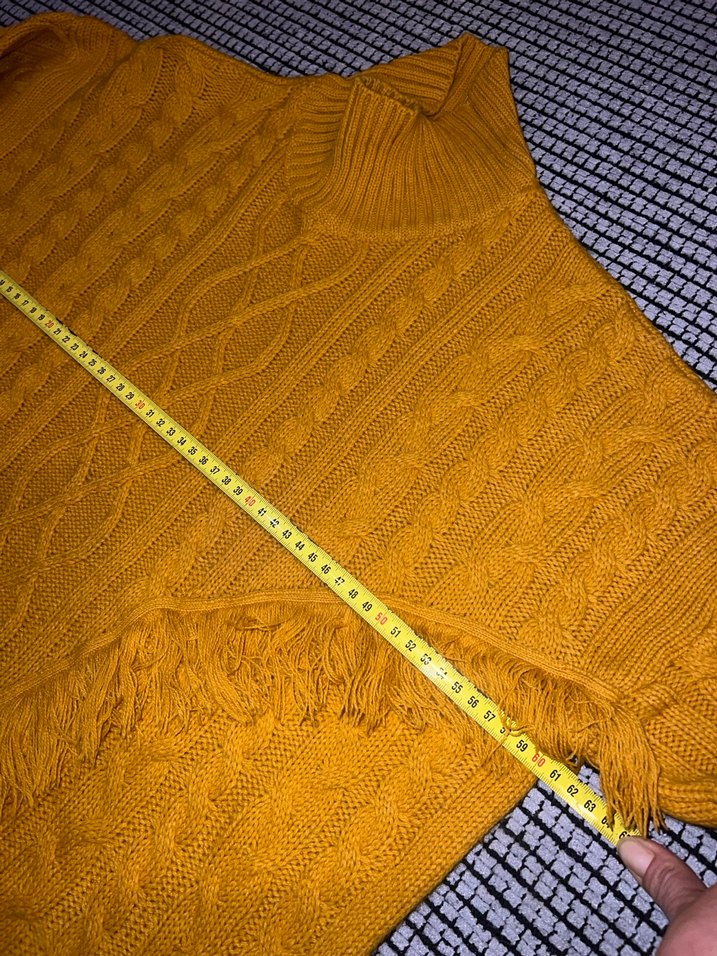 Bohem Tarz Sarı Kadın Kazak - Görsel 3