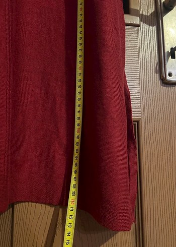 Bordo Uzun Kollu Triko Elbise Tunik - Görsel 8