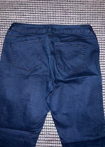 Düğmeli Lacivert Kadın Jean - Görsel 8