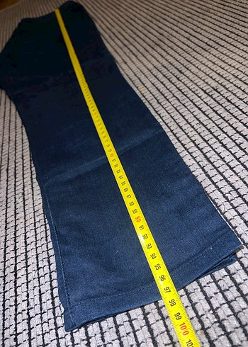 Düğmeli Lacivert Kadın Jean - Görsel 6