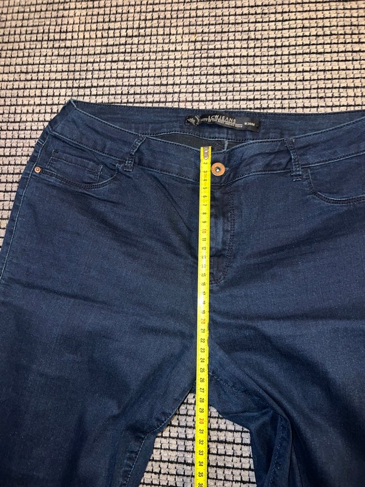 Düğmeli Lacivert Kadın Jean - Görsel 5