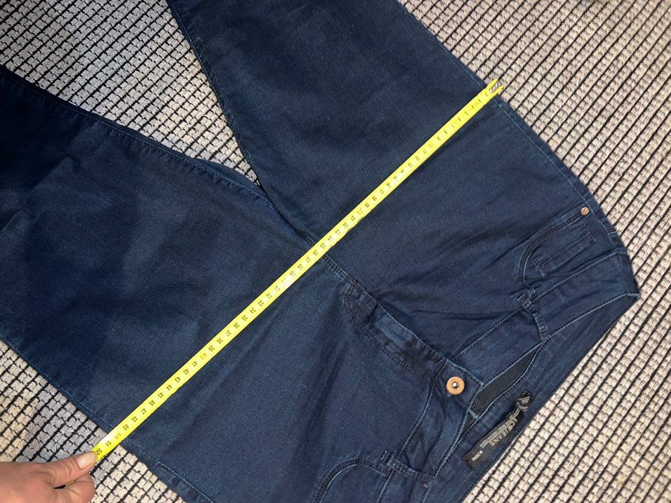 Düğmeli Lacivert Kadın Jean - Görsel 4