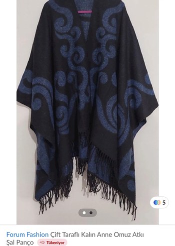 Forum Fashion Çift Taraflı Kalın Panço - Görsel 2