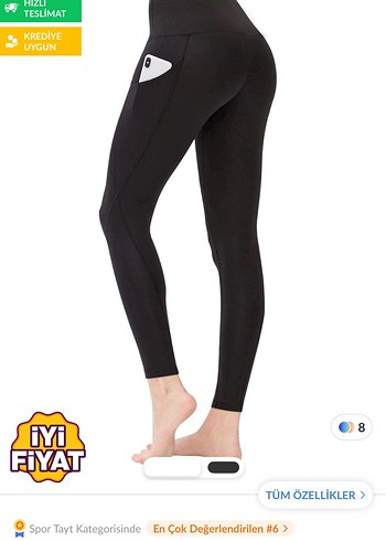 Los Ojos toparlayıcı cepli tayt - Görsel 8