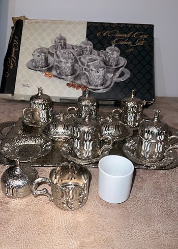 Gümüş Osmanlı Kahve Fincanı Seti - Görsel 2