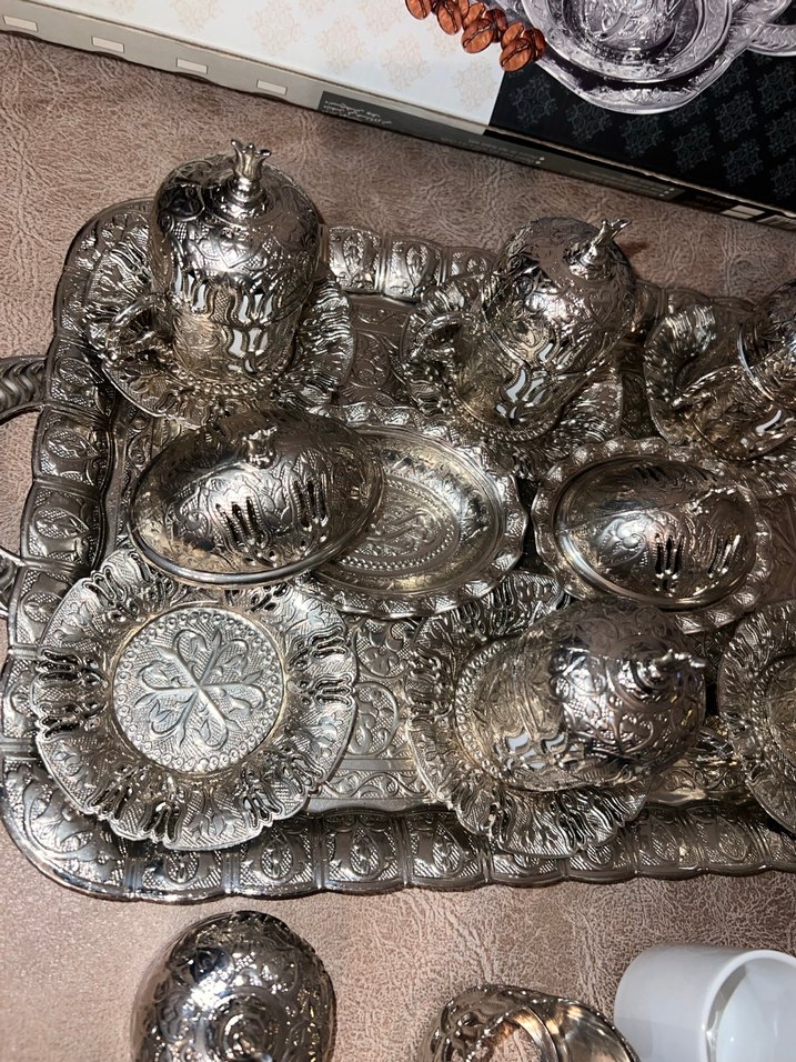 Gümüş Osmanlı Kahve Fincanı Seti - Görsel 5