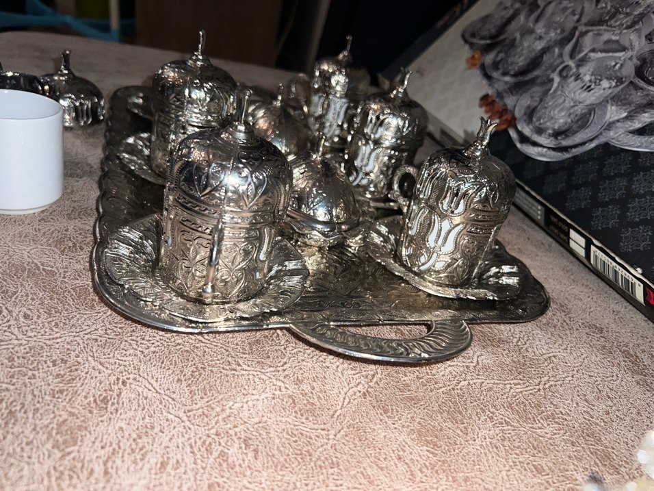 Gümüş Osmanlı Kahve Fincanı Seti - Görsel 4