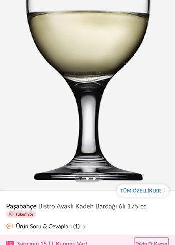 Paşabahçe Bistro 6'lı Cam Kadeh Seti - Görsel 5