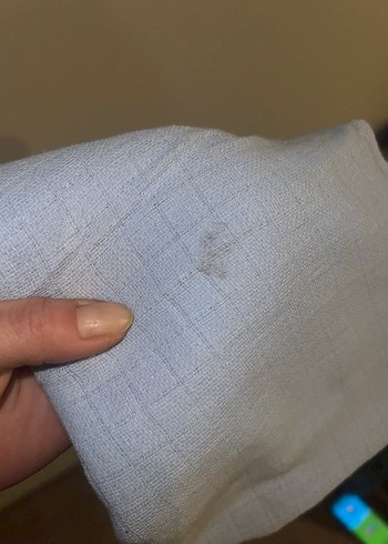 Mavi Pamuklu 3'lü Müslin Örtü Seti - Görsel 8