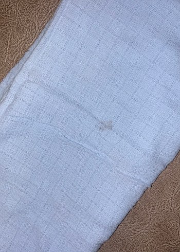 Mavi Pamuklu 3'lü Müslin Örtü Seti - Görsel 6