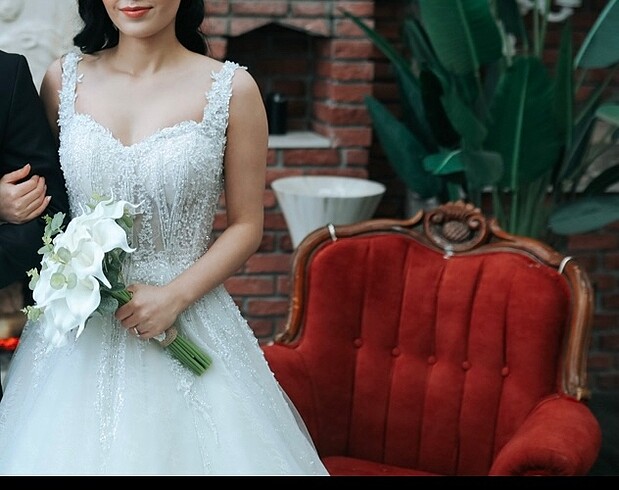 36 Beden beyaz Renk Aysira gelinlik 36 beden