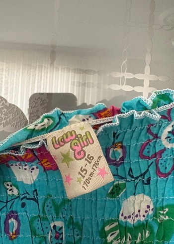 44 Beden turkuaz Renk Lc Waikiki askılı çiçekli elbise