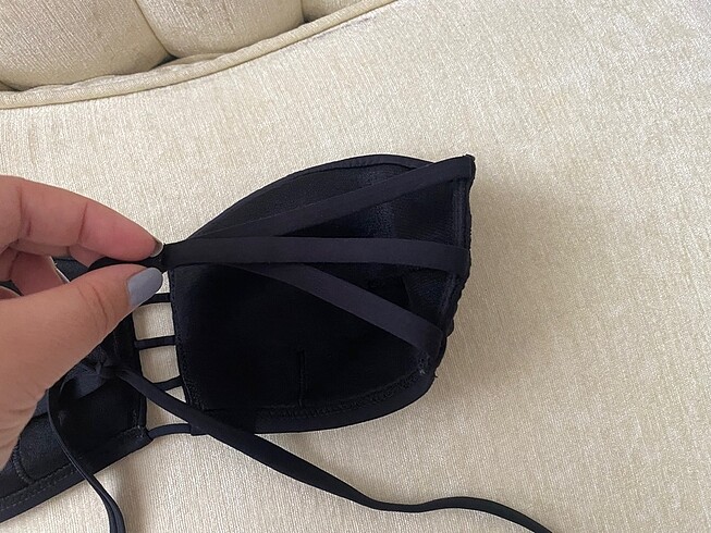 s Beden Calzedonia cobey siyah bikini üstü