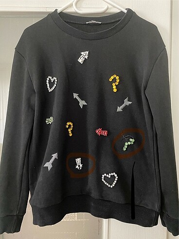 m Beden Twist taşlı sweatshirt