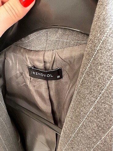 38 Beden gri Renk Blazer ceket