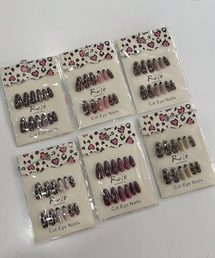 Koyu Kahverengi Cat Eye Tırnak Süsleri - Görsel 2