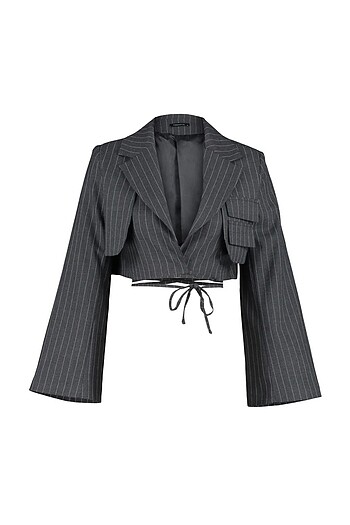 Crop blazer ceket