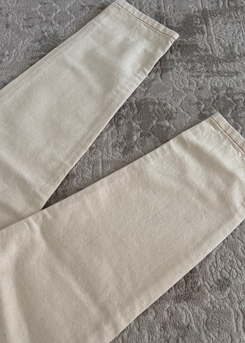 32 Beden ten rengi Renk Bej Kadın Midi Boy Regular Fit Kot Pantolon