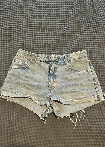 PULL AND BEAR Mini Denim Şort Loose Fit