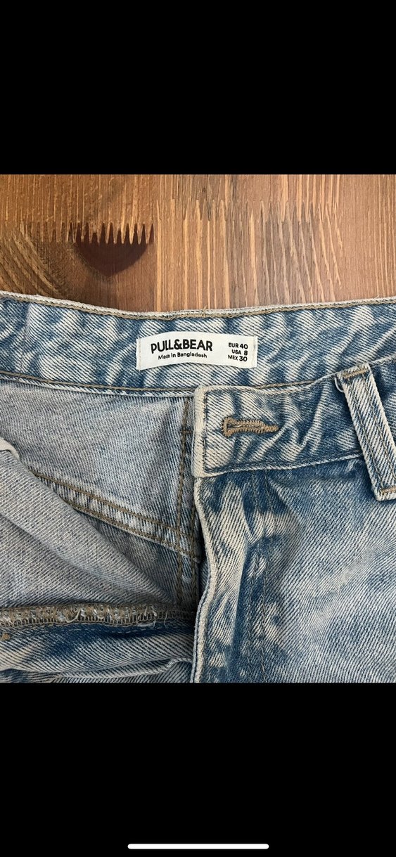 PULL AND BEAR Mini Denim Şort Loose Fit - Görsel 2