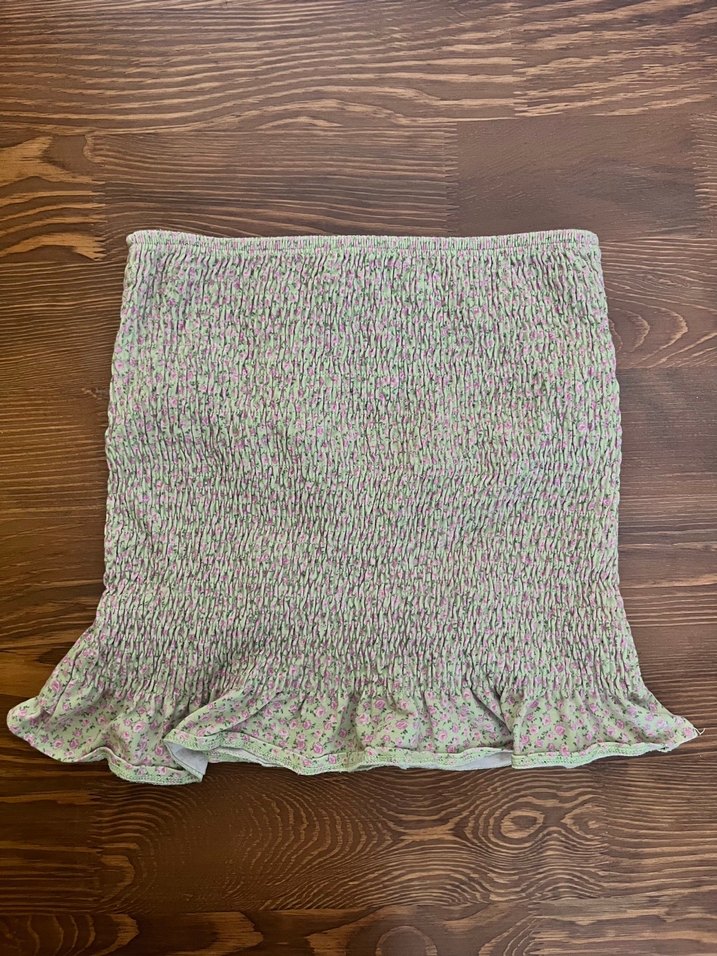 BERSHKA Bohem Renkli Mini Etek Fırfırlı - Görsel 3