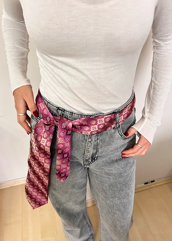 Pastel Pembe Bohem Kravat - Görsel 2