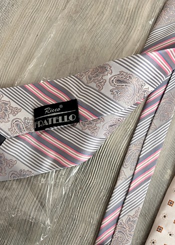Çizgili Renkli Bandana Desenli Kravat - Görsel 5