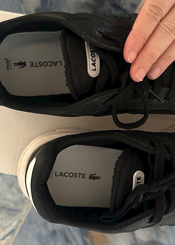 Siyah Bağcıklı Lacoste Spor Ayakkabı - Görsel 5