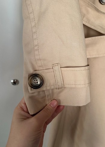 Bej Midi Kadın Trençkot - Görsel 6