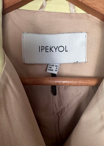 Bej Midi Kadın Trençkot - Görsel 4