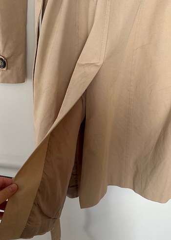 Bej Midi Kadın Trençkot - Görsel 5