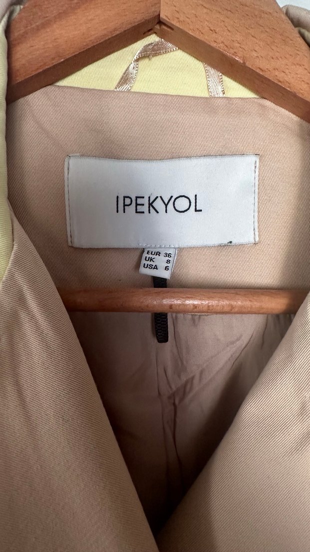 Bej Midi Kadın Trençkot - Görsel 4