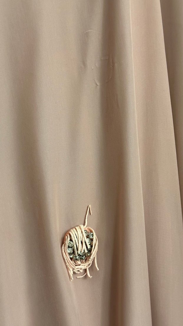 Pembe Bohem İnce Uzun Kadın Sabahlık - Görsel 2