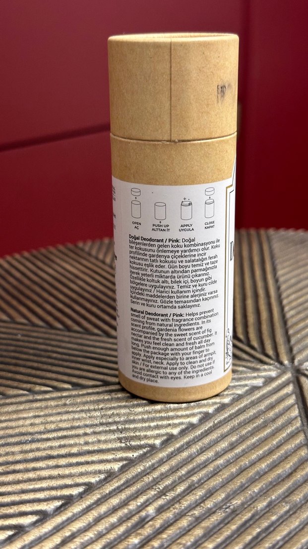 %100 Doğal Vegan Deodorant Stick Pink N64 - Görsel 3