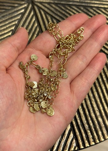 Gold Zincirli Uzun Kolye - Görsel 3