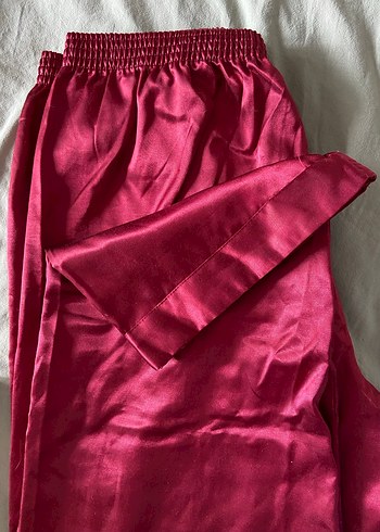 ERKEK Saten Bordo Uzun Kollu Pijama Takımı - Görsel 8