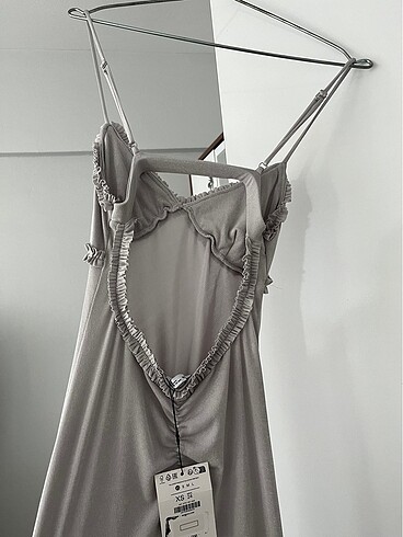 xs Beden gri Renk bershka elbise