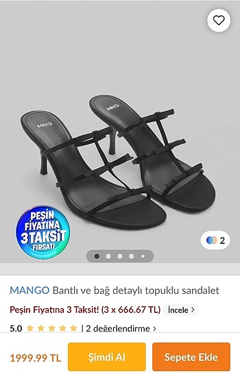 Mango Mango yeni sezon topuklu terlik