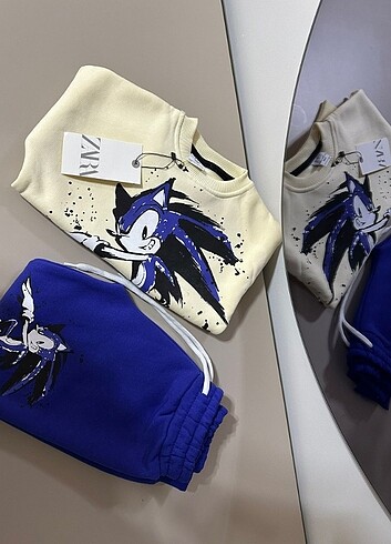 4 Yaş Beden mavi Renk ZARA SONIC MODEL İKİLİ TAKIM